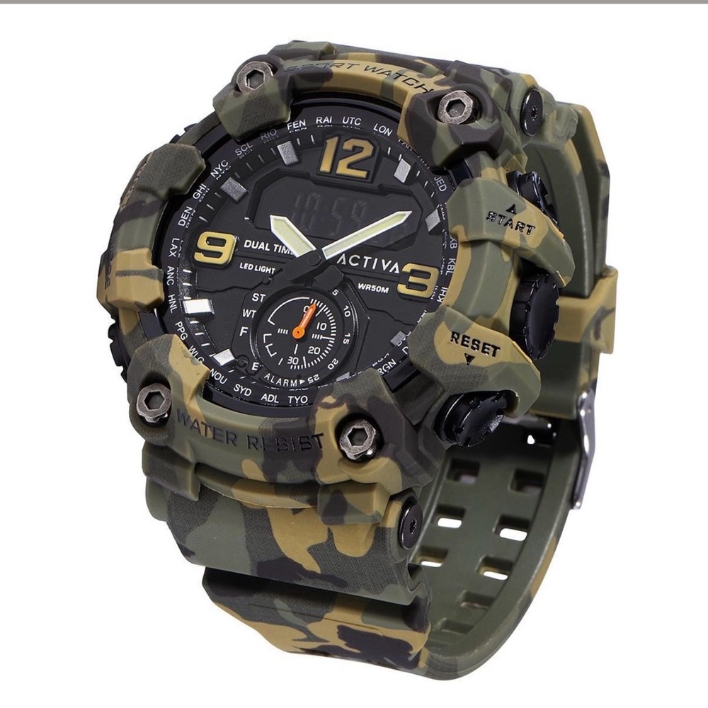 Camouflage Digital Analog Watch